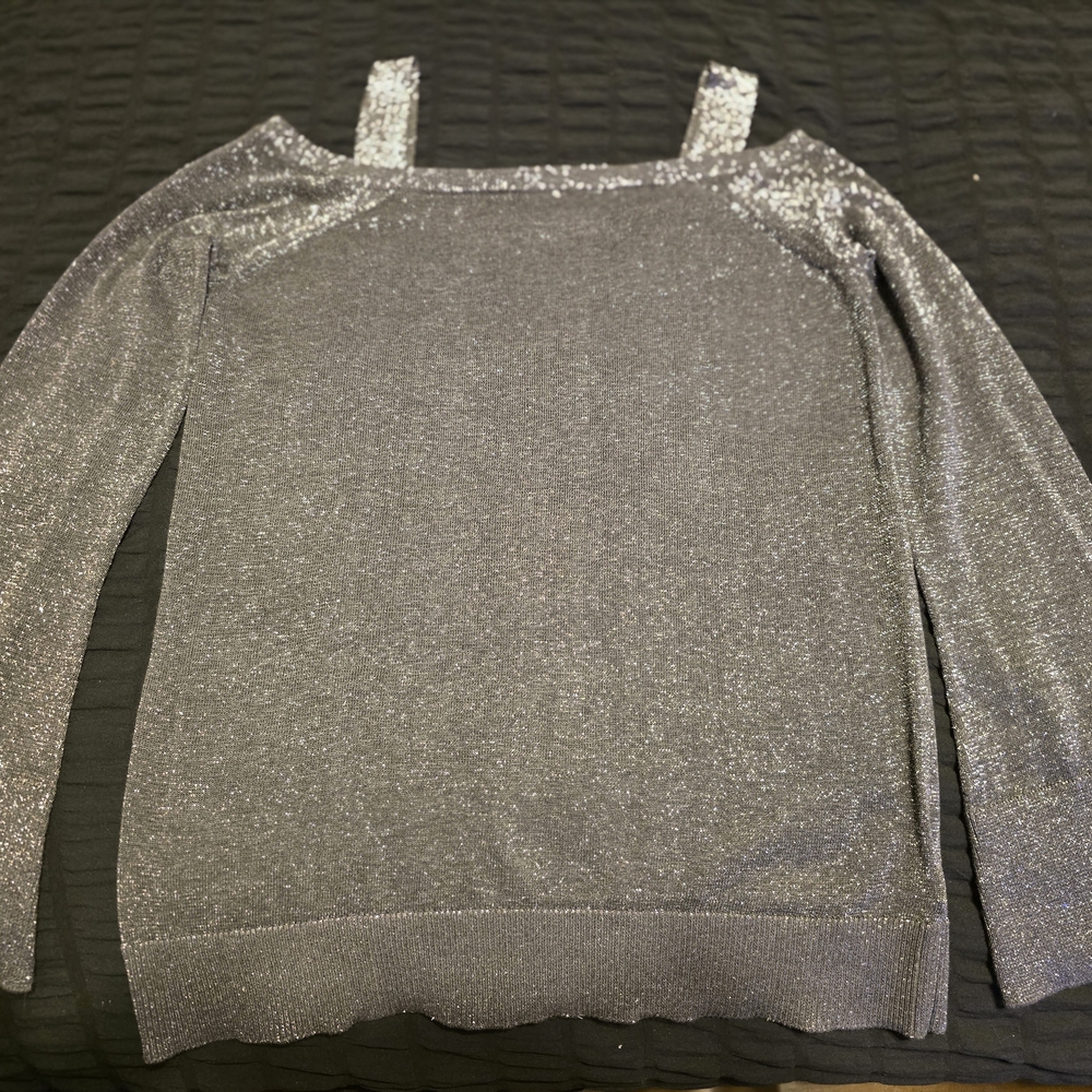 Michael Kors Metallic Knit Sweater Size L